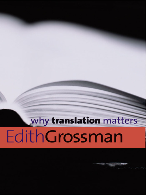 Title details for Why Translation Matters by Edith Grossman - Wait list